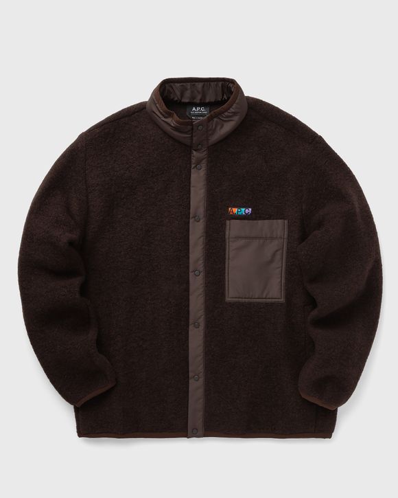 A.P.C｜JACKETS ( EWAN SNAP FLEECE JACKET (WVBCA M02855 D A.P.C. BLOUSON EWAN Brown | BSTN Store