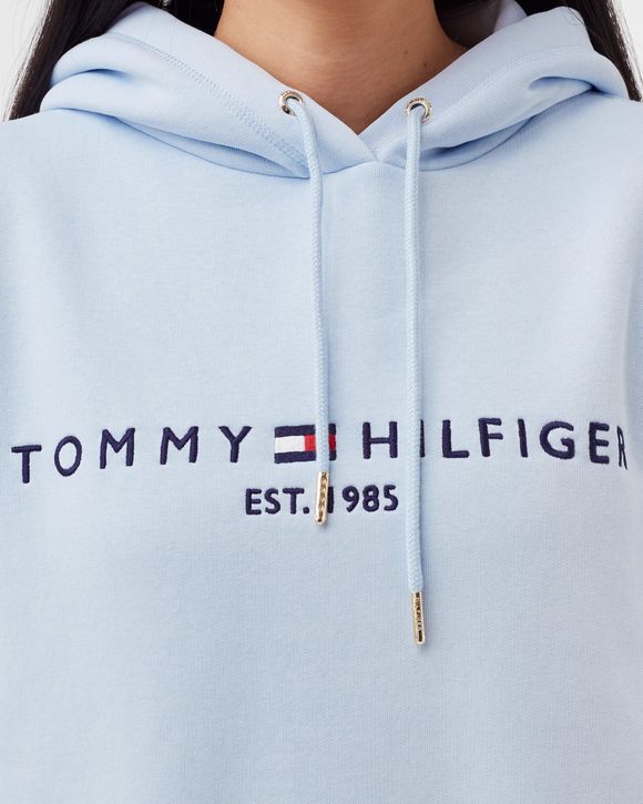 Tommy hilfiger logo hot sale hoodie blue