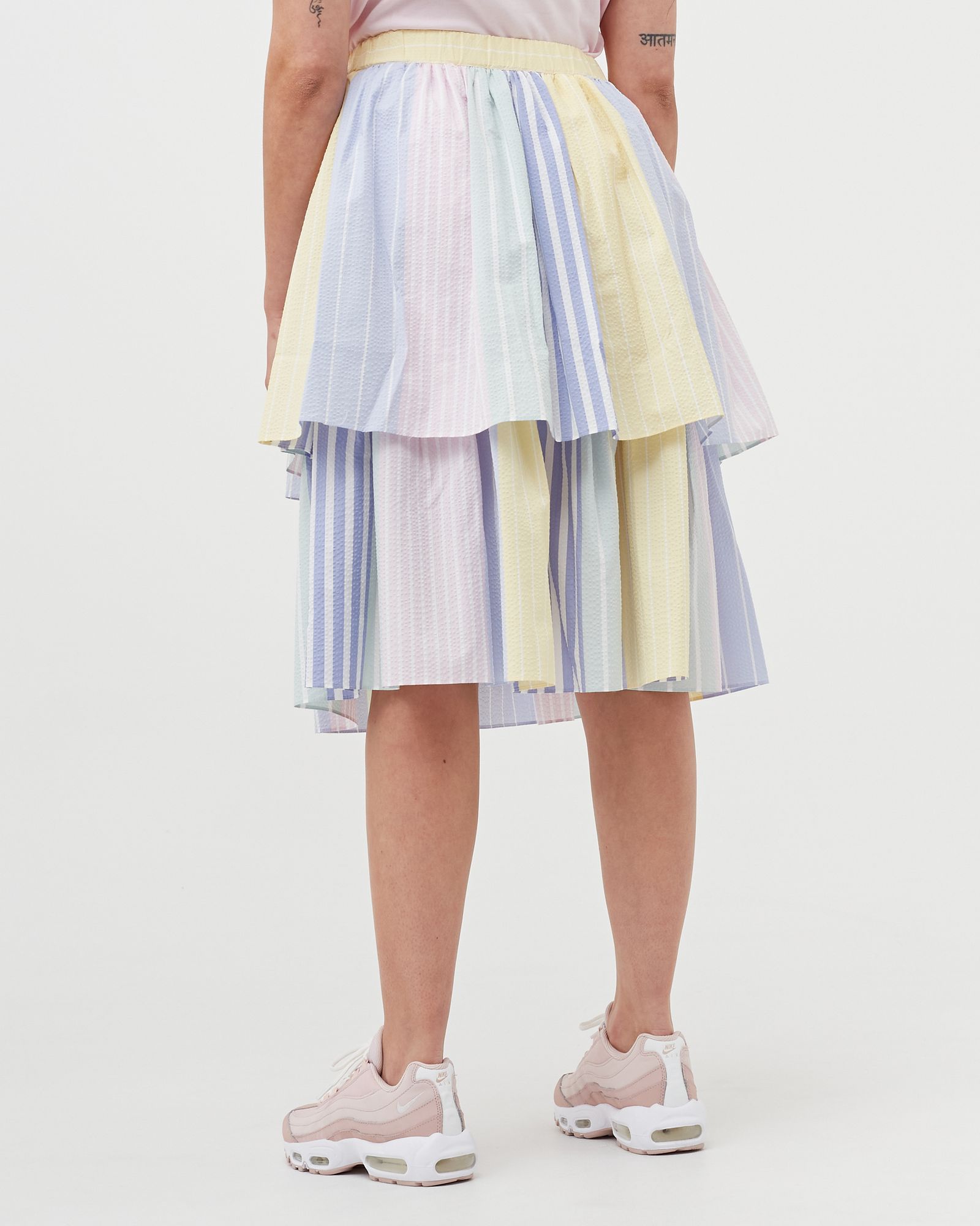 HCW ARCHIVE MULTI STP MIDI 'COLLECTION' SKIRT