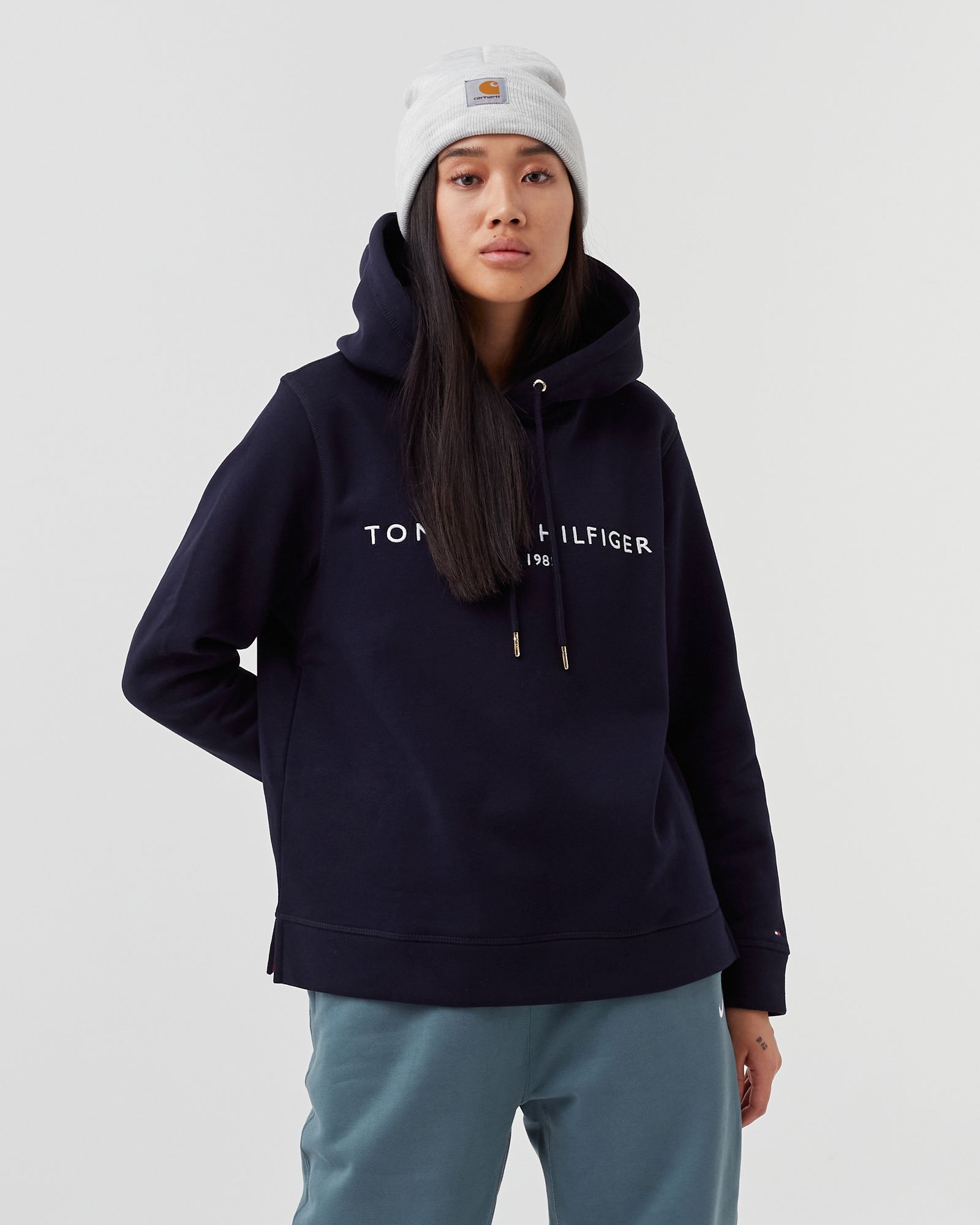 WMNS ESSENTIAL LOGO HOODIE 