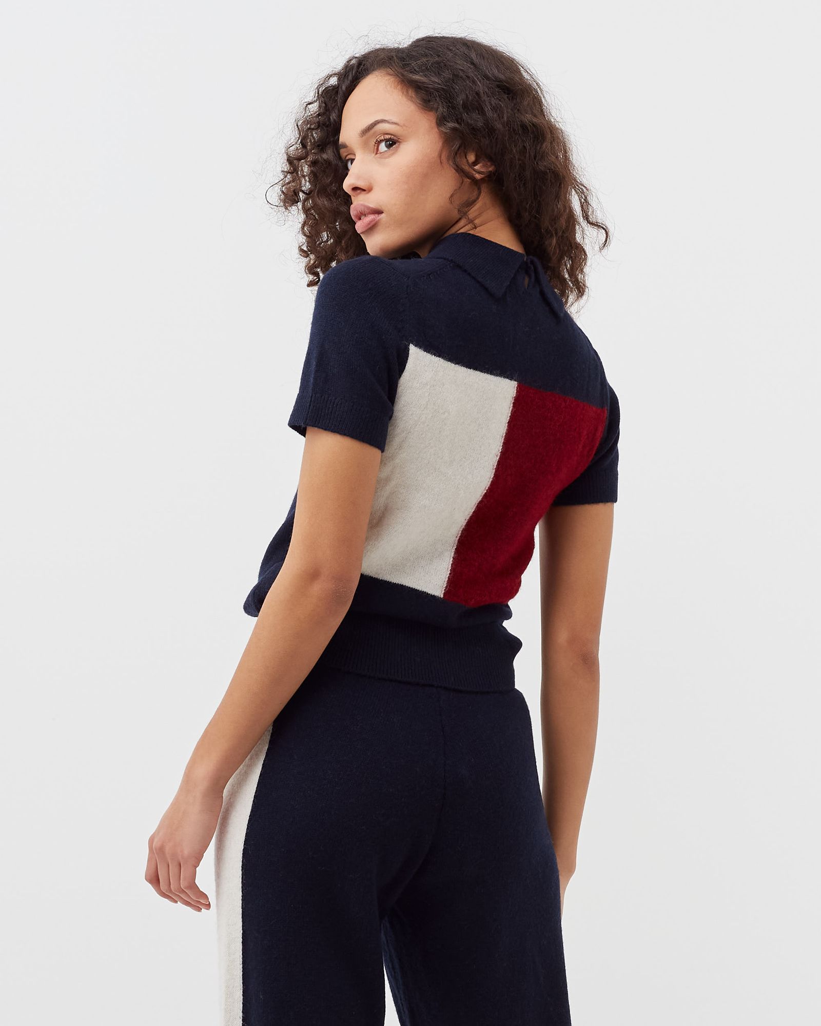 WMNS THL FLAG ICON FLUFFY POLO SS