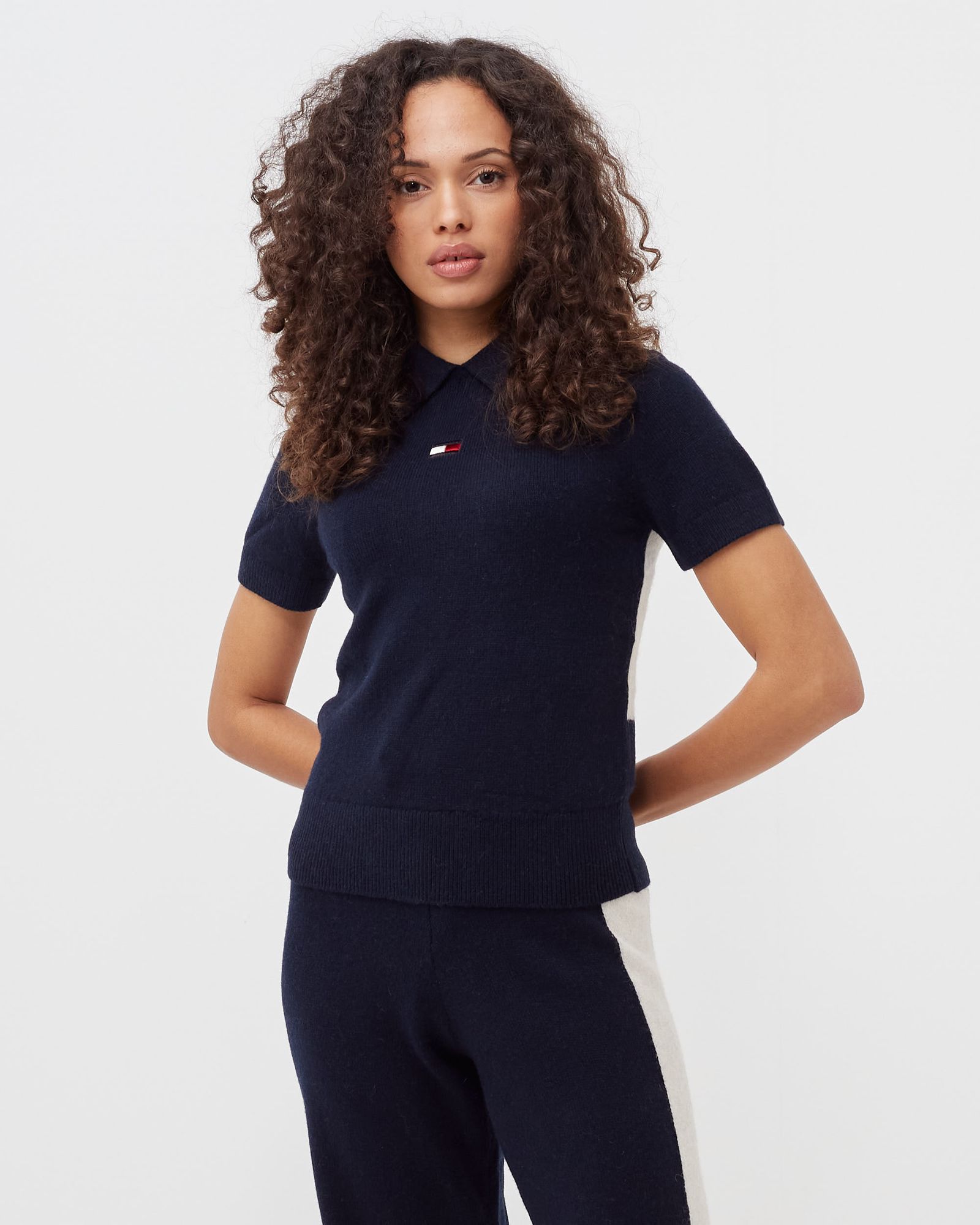 WMNS THL FLAG ICON FLUFFY POLO SS