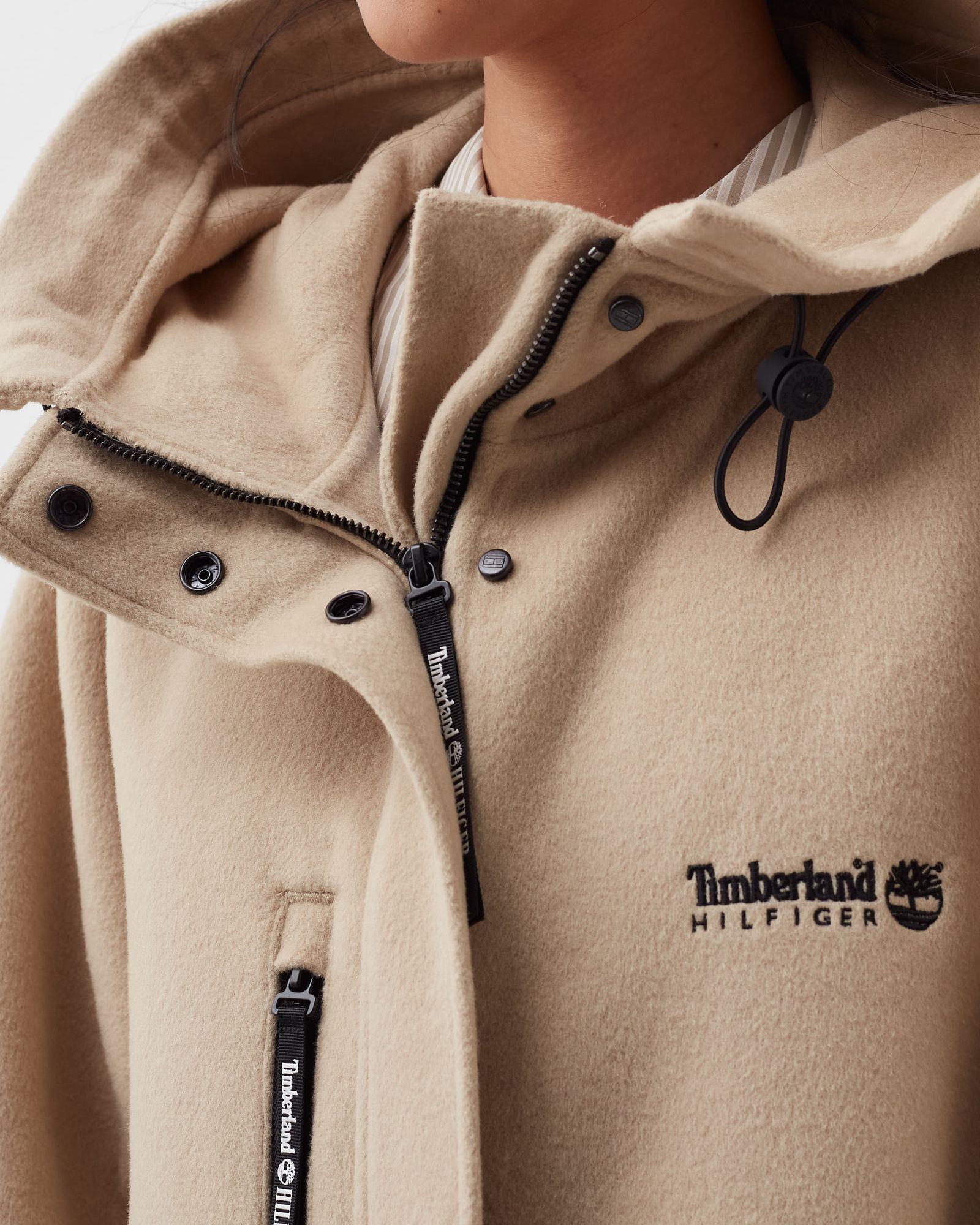 TOMMY HILFIGER X TIMBERLAND WOOL BLEND PARKA
