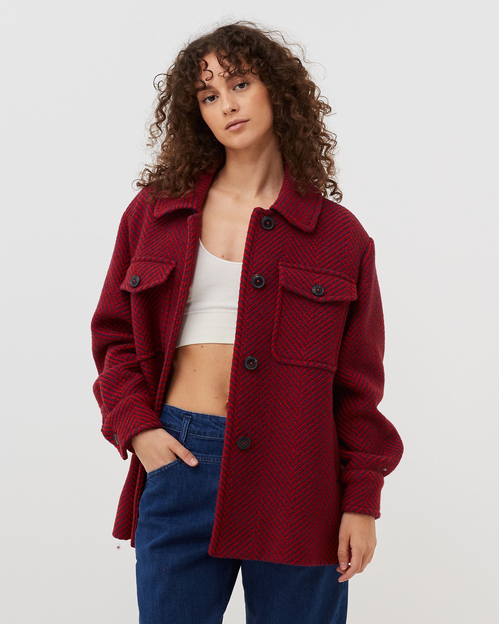 WMNS HERRINGBONE SHACKET