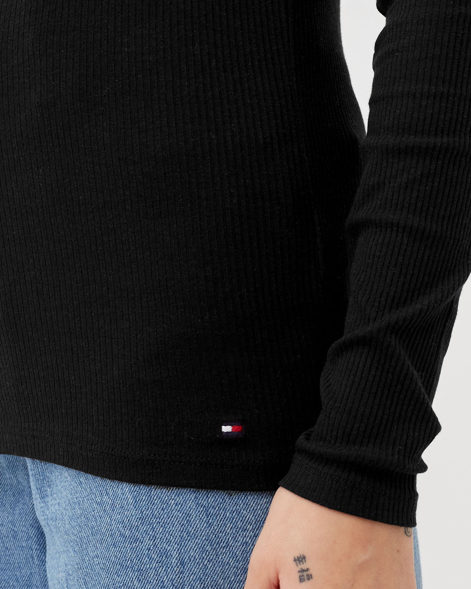 WMNS SKINNY MODAL RIB BOAT-NK LONGSLEEVE