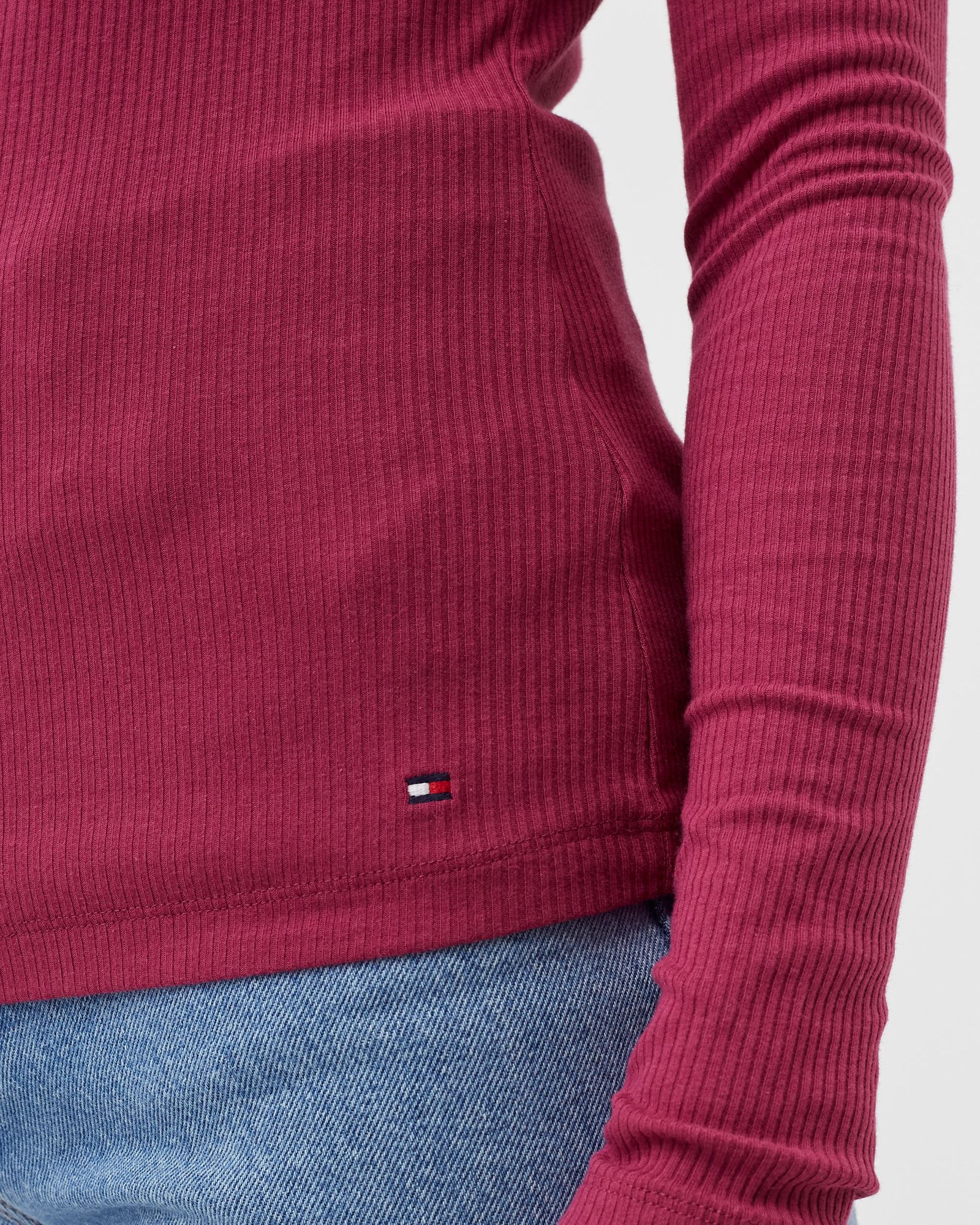 WMNS SKINNY MODAL RIB HIGH-NK TOP L/S