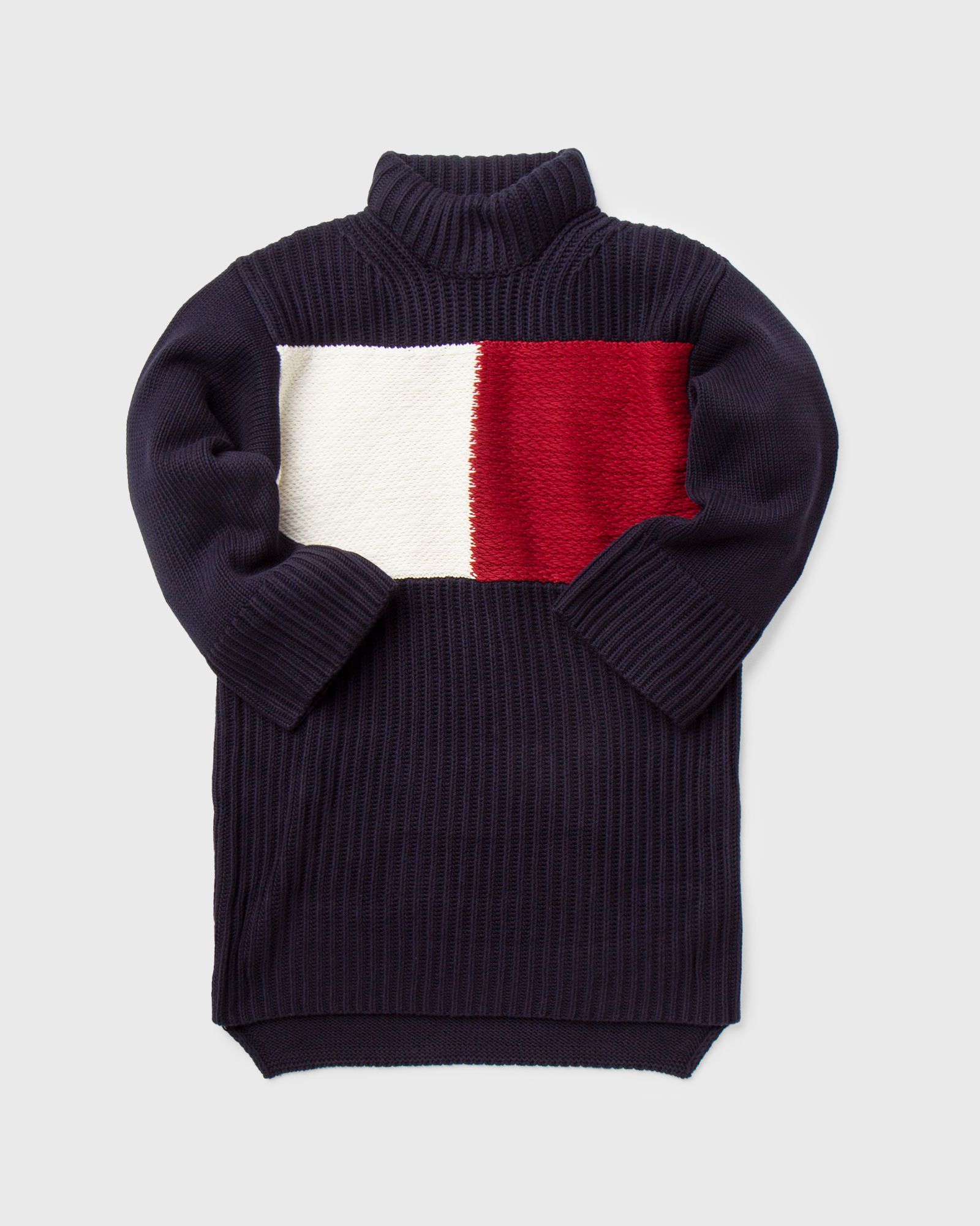 WMNS THL FLAG ICON FUNNEL NECK DRESS