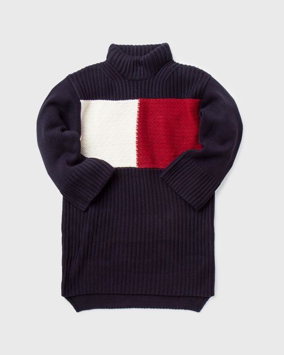 WMNS THL FLAG ICON FUNNEL NECK DRESS