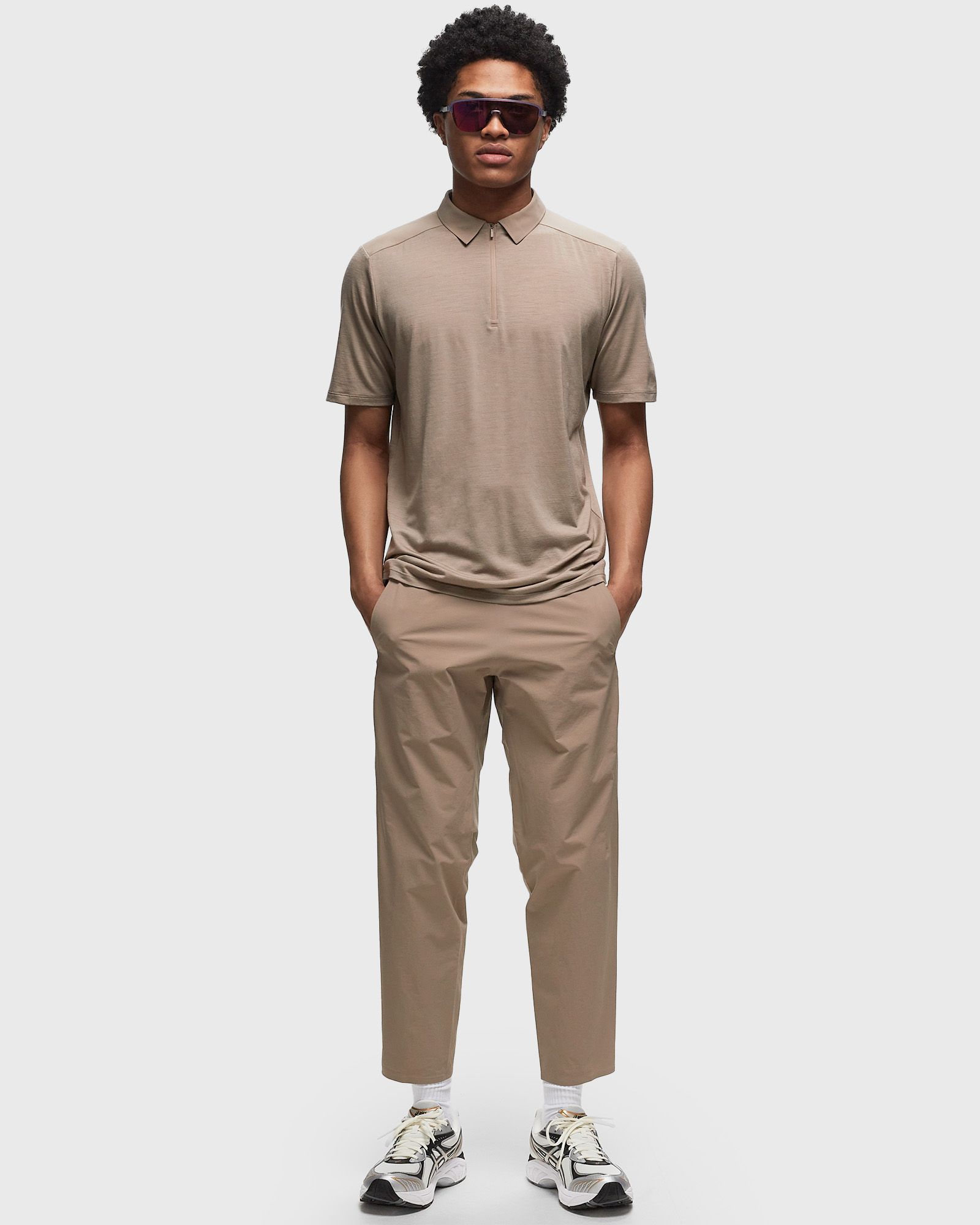 ☆2024ss☆VEILANCE FRAME SS POLO SOIL M Arc´teryx Veilance FRAME SS POLO SHIRT Beige | BSTN Store