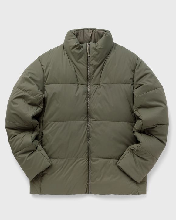 Khaki Seamless Tunnel Down Jacket by Stone Island on Sale