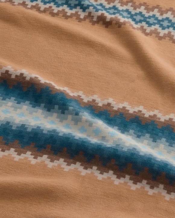 OC JACQUARD TWIN BLANKET LUNA MESA, CASHEW