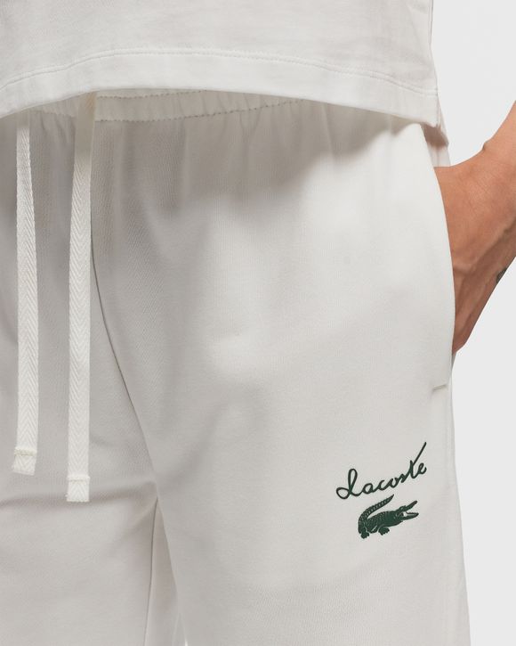 Lacoste LOGO FLEECE SWEATPANTS White Flour