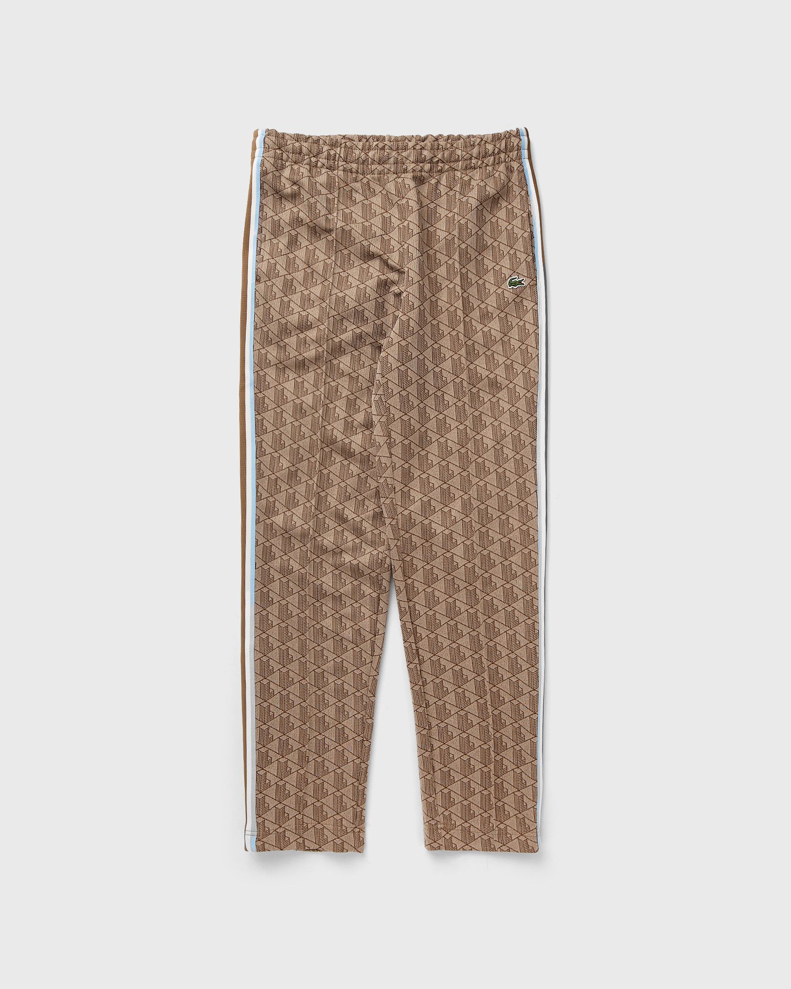 Lacoste - paris monogram jacquard sweatpants men track pants brown in größe:xl