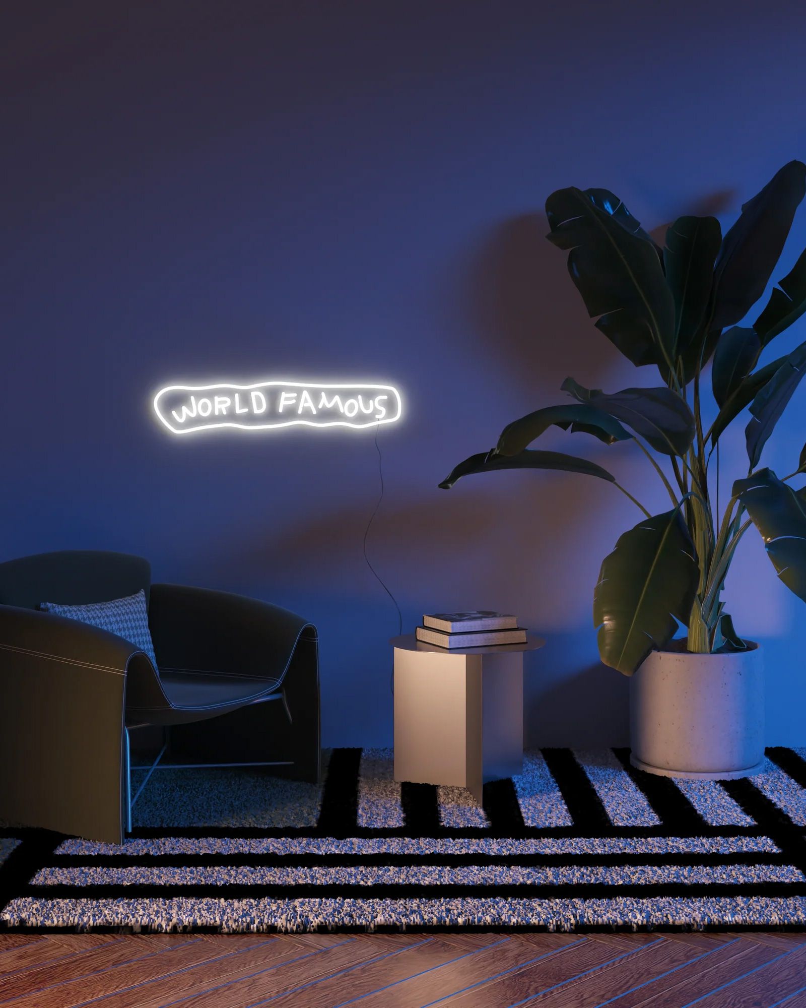 WORLD FAMOUS YP X JEAN-MICHEL BASQUIAT LED NEON - EU PLUG