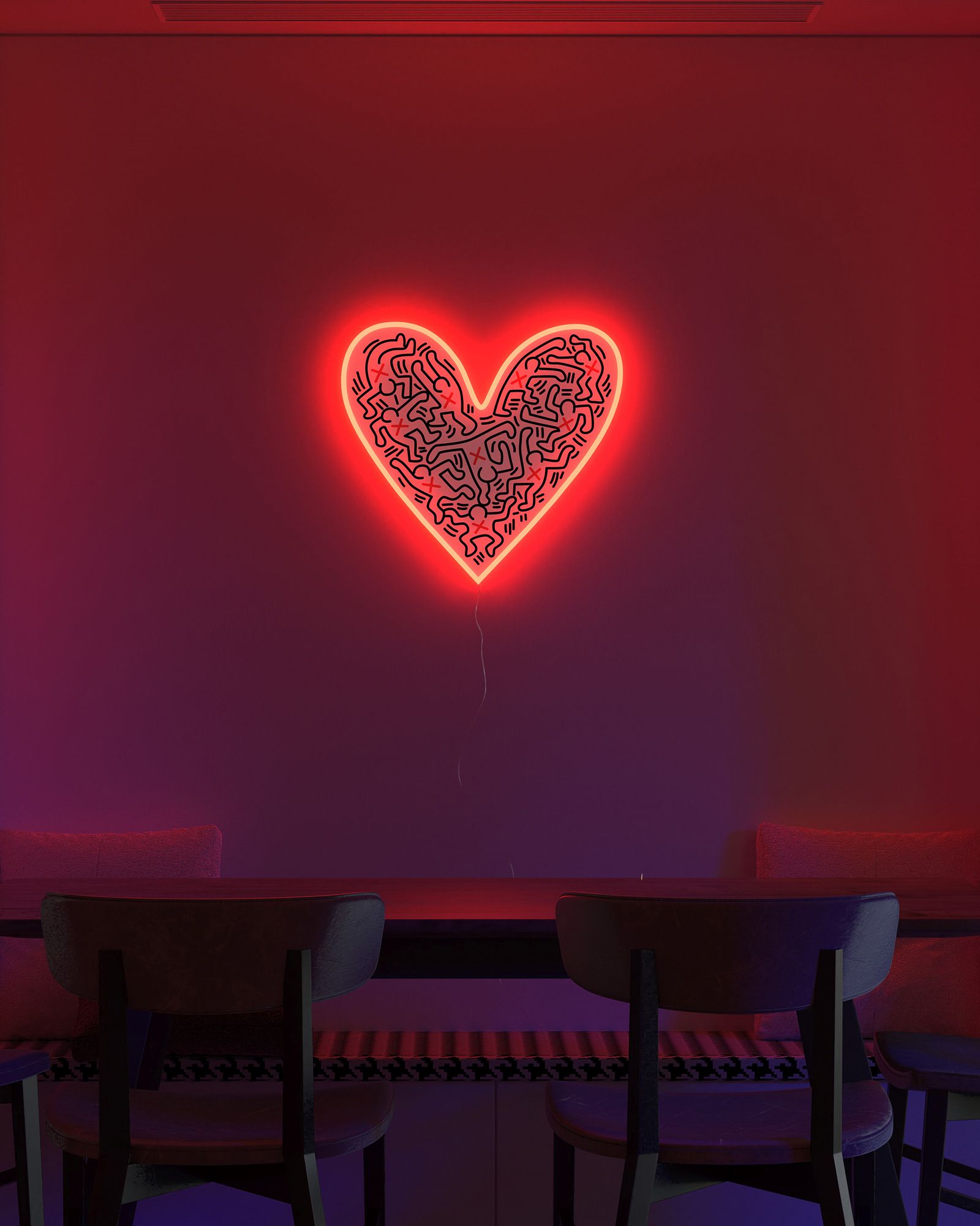 DANCE LOVE YP X KEITH HARING LED NEON - EU PLUG