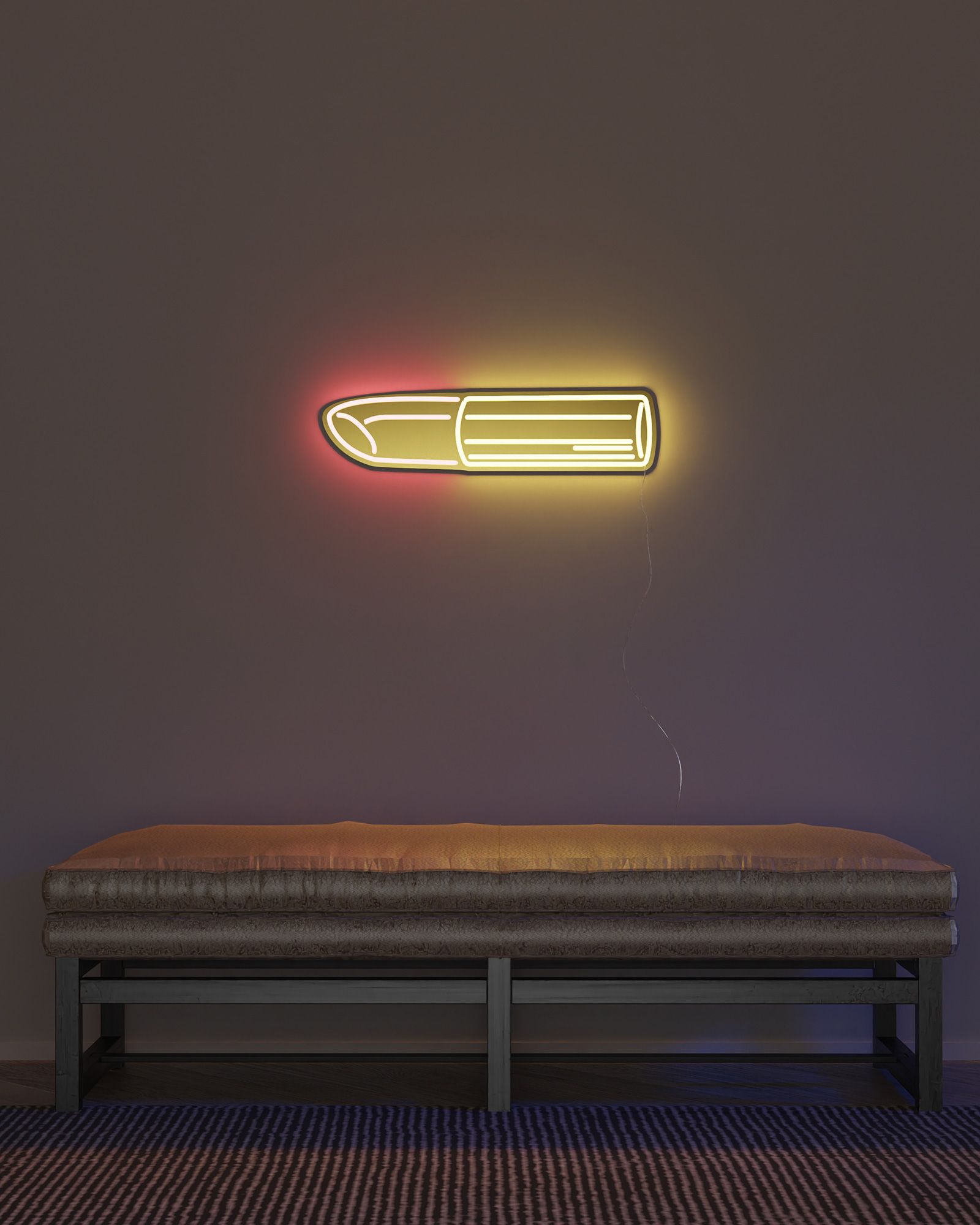 GOLDEN LIPSTICK YP X TOM WESSELMANN LED NEON - EU PLUG