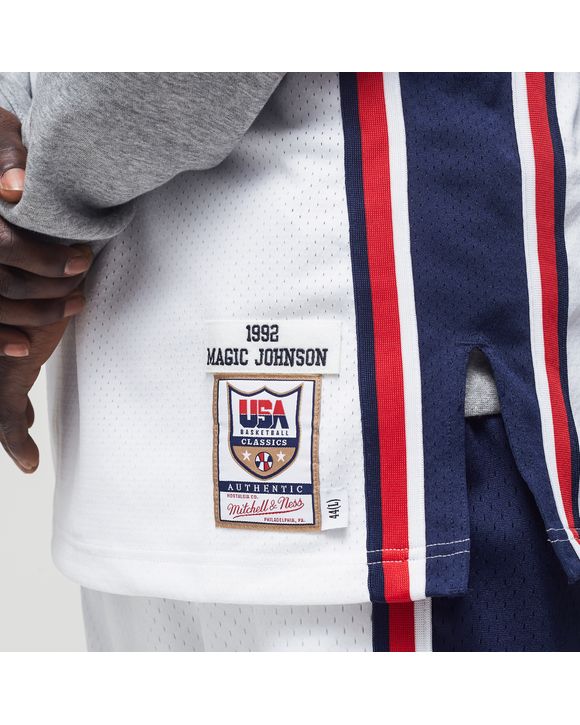 Mitchell & Ness Men's Magic Johnson White Usa Basketball 1992