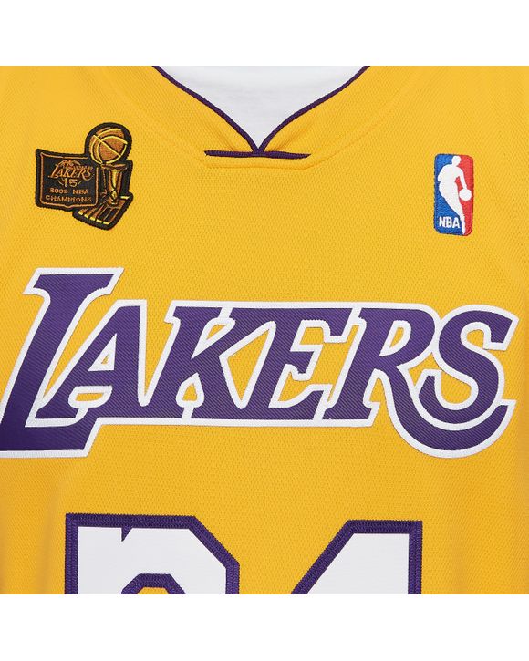 Men's Mitchell & Ness Kobe Bryant White Los Angeles Lakers 2009-10 Hardwood  Classics Authentic Jersey