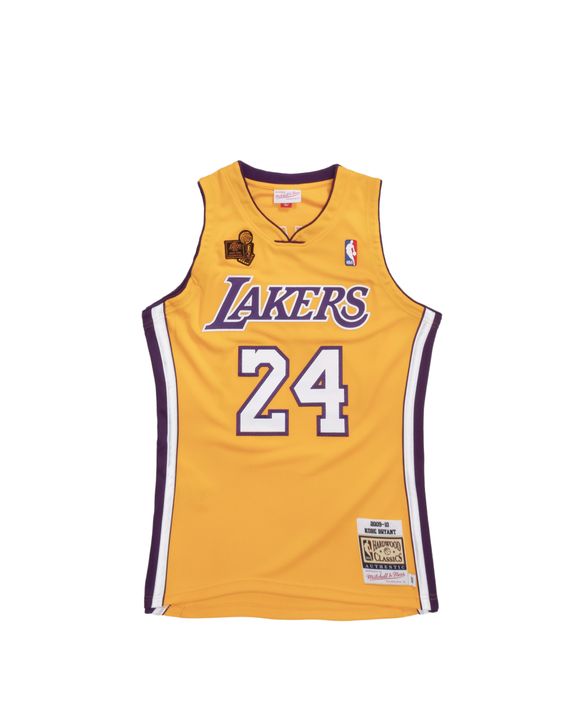 Men's Mitchell & Ness Kobe Bryant White Los Angeles Lakers 2009-10 Hardwood  Classics Authentic Jersey