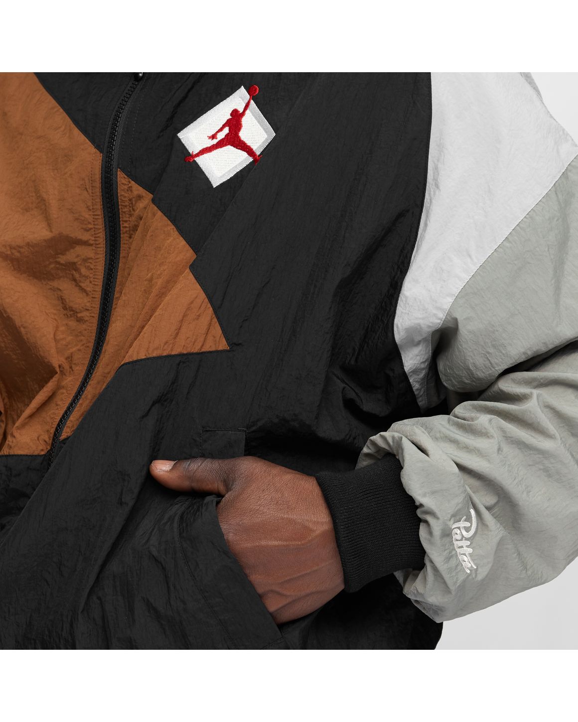 Jordan Jordan x Patta Jumpman AJ7 Jacket Multi BLACK LT BRITISH TAN RIVER ROCK