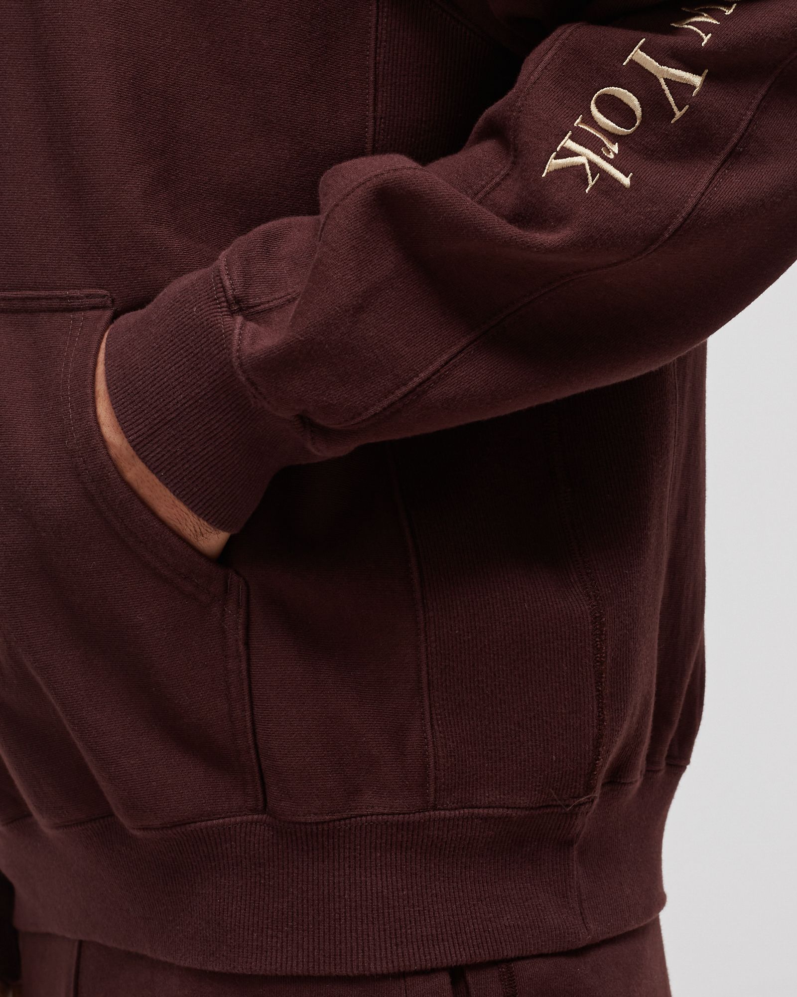 CLASSIC OUTLINE LOGO PANELED EMBROIDERED HOODIE