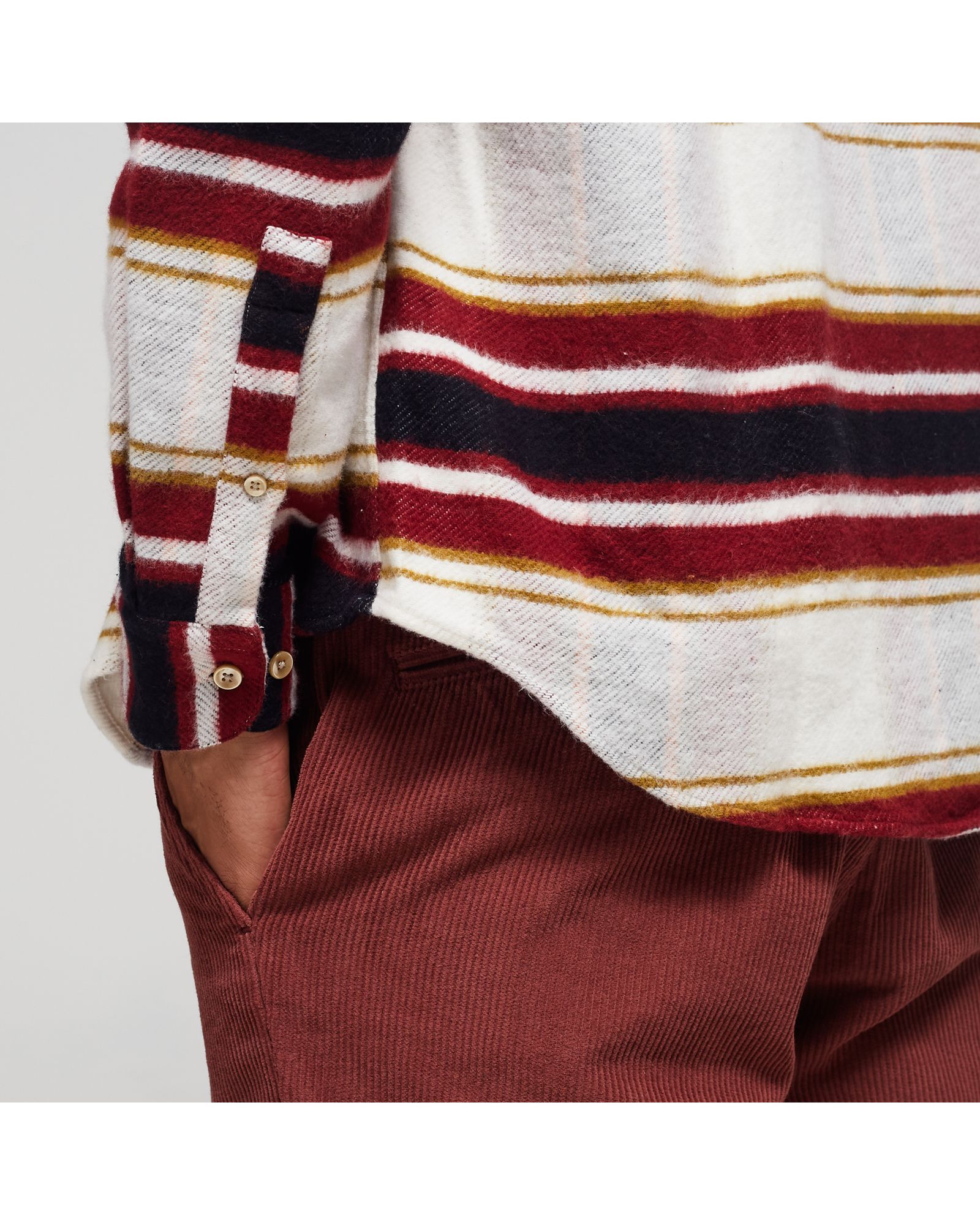 BURGUNDY STRIPE SHIRT