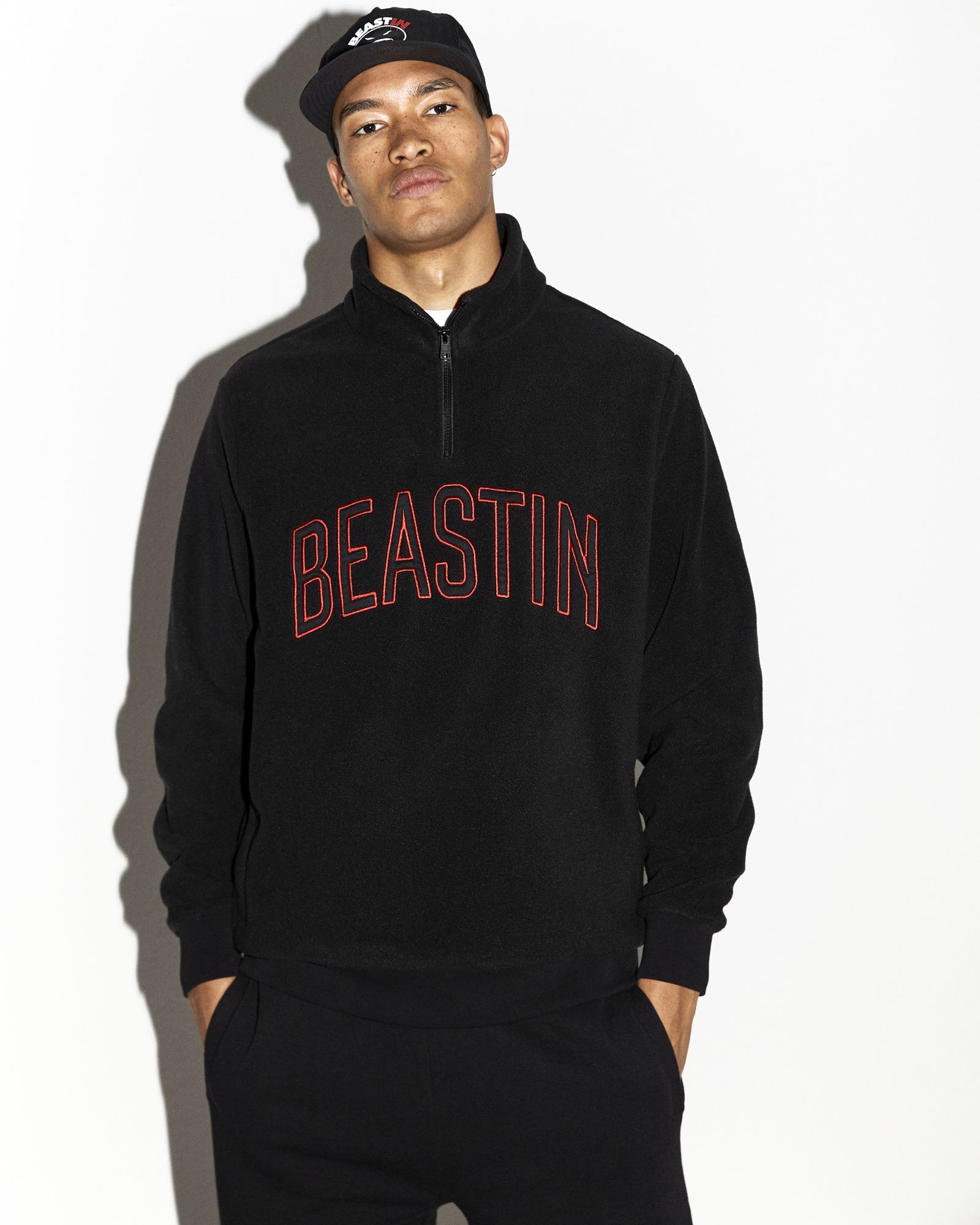 BEASTIN x ONYX Shut Em Down Polar-Fleece Halfzip