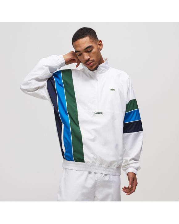 Lacoste Striped Colourblock Track Jacket White WHITE NAVY BLUE UTRAMARINE GREEN