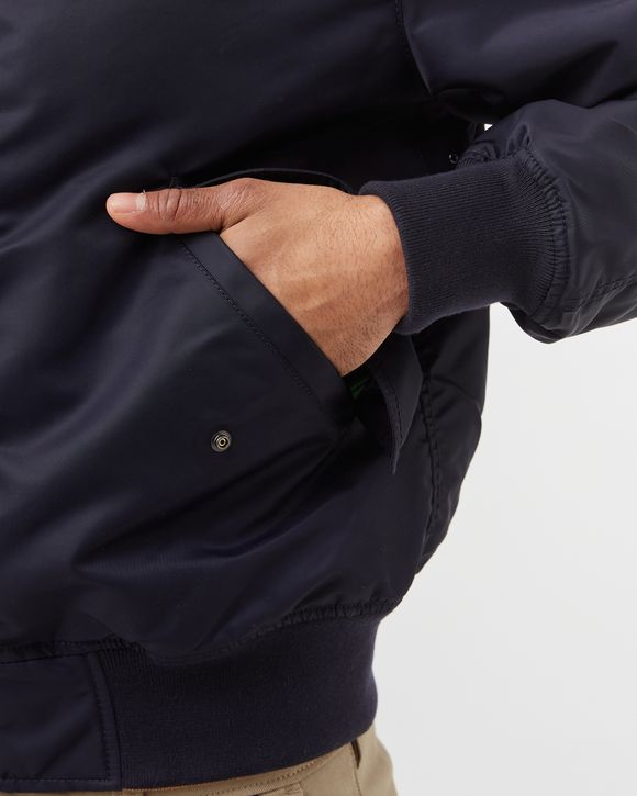 Bimaterial Reversible Colourblock Bomber Jacket