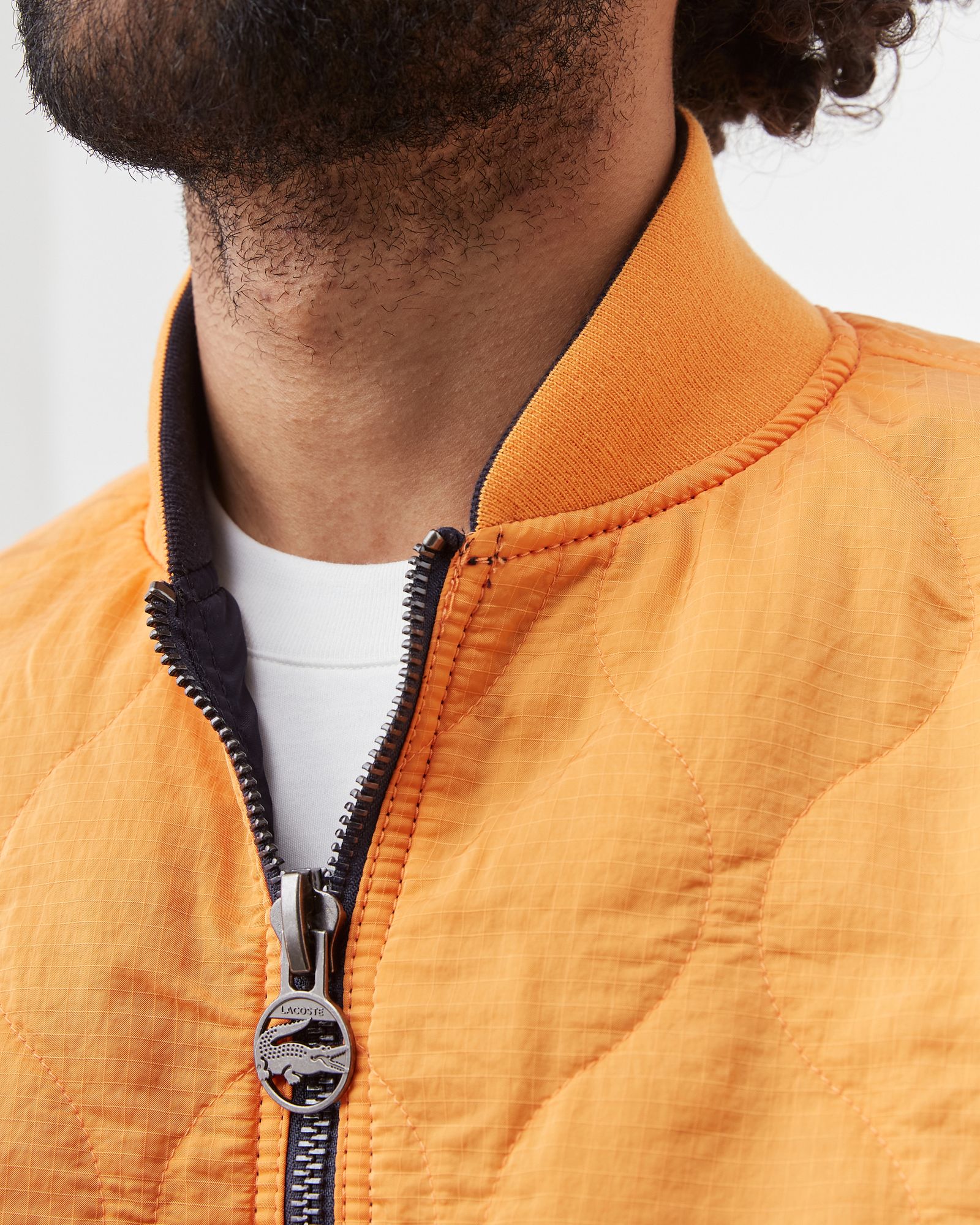 Bimaterial Reversible Colourblock Bomber Jacket