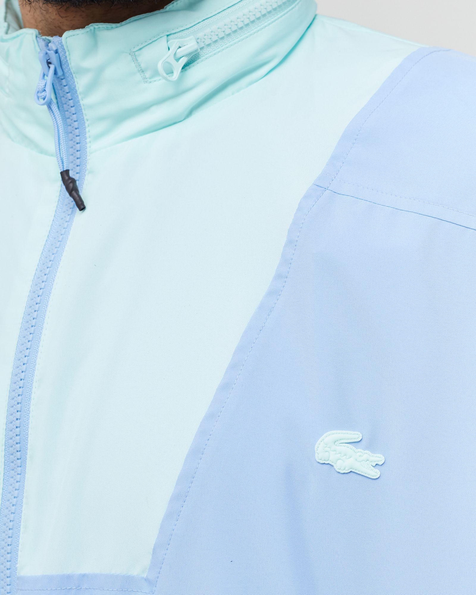 Hooded Lightweight Colourblock Zip Windbreaker