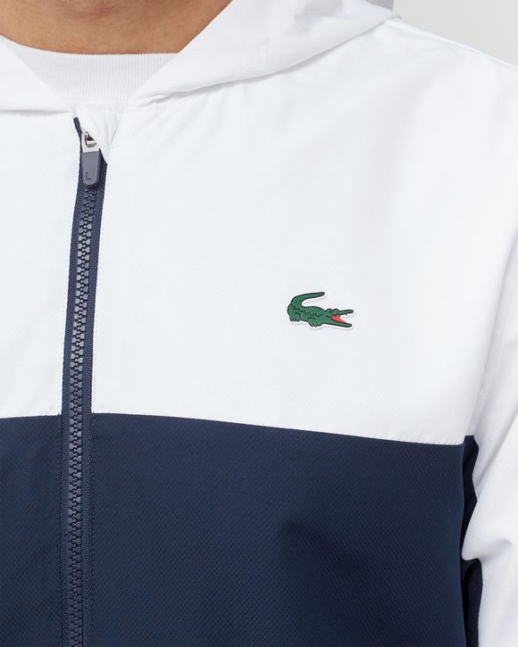 Lacoste SPORT Hooded Colourblock Zip Jacket White BSTN Store