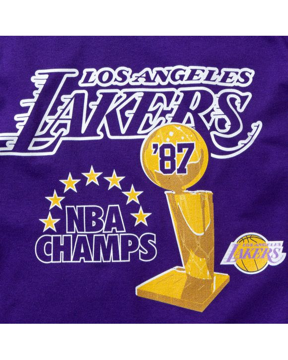 Los Angeles Lakers 87 NBA Champs Lakers T-Shirt By Mitchell & Ness