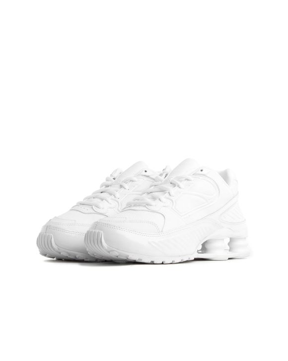 Nike cream and silver best sale shox enigma 9000 sneakers