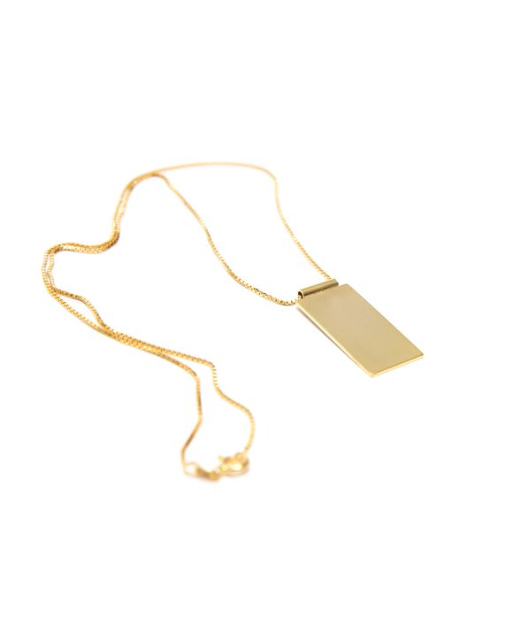 Necklace Caption Pendant  Gold / 50 cm