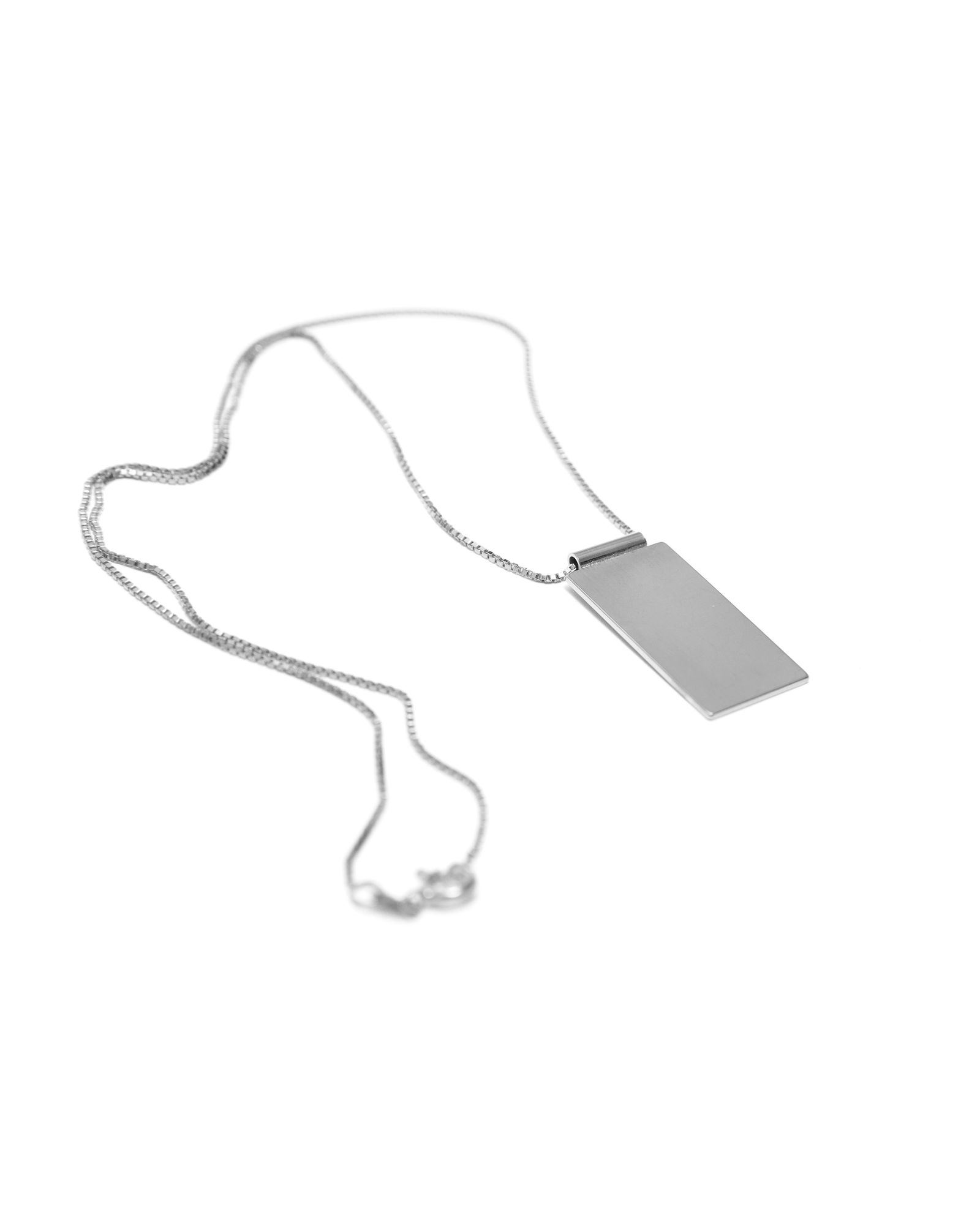 Necklace Caption Pendant  Silver / 50 cm