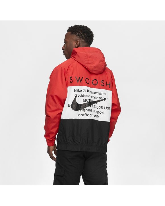 Nike swoosh shop jacket red