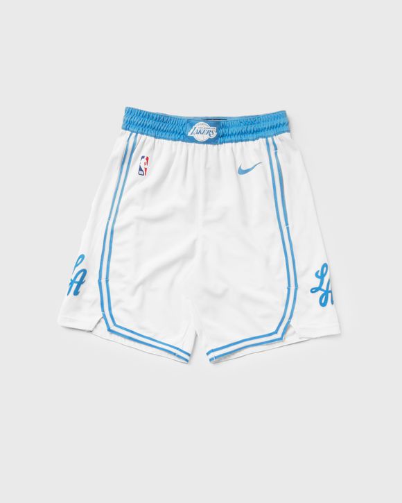 White Nike NBA Los Angeles Lakers Swingman Shorts