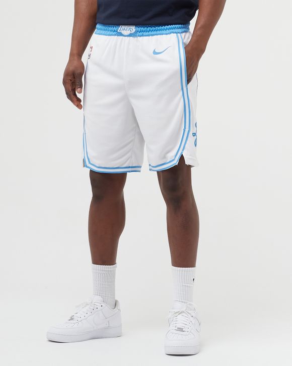 Los Angeles Lakers Nike Youth 2020/21 City Edition Swingman Shorts - White