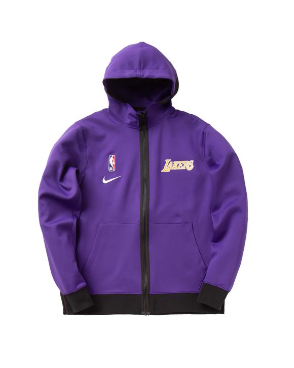 NIKE NBA LOS ANGELES LAKERS SHOWTIME THERMA FLEX HOODIE FIELD PURPLE