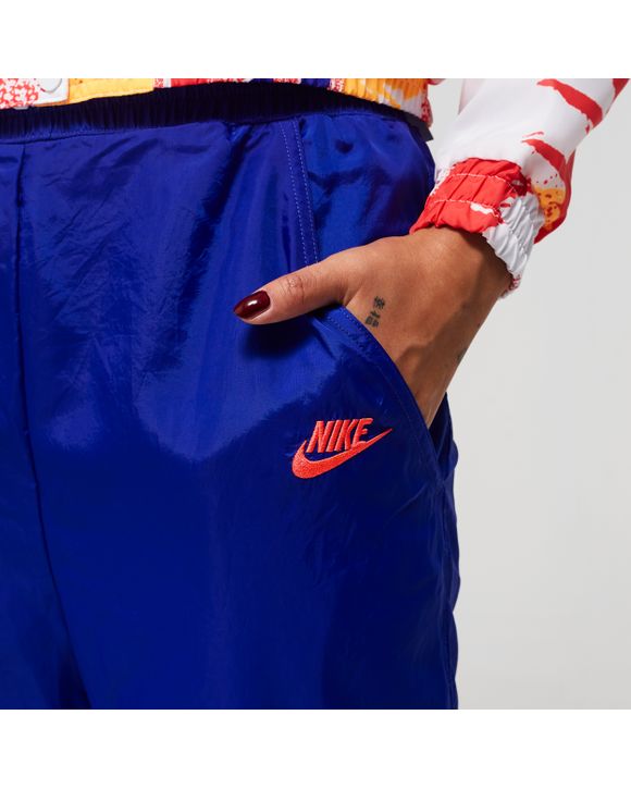 nike windbreaker pants blue and red nike pants