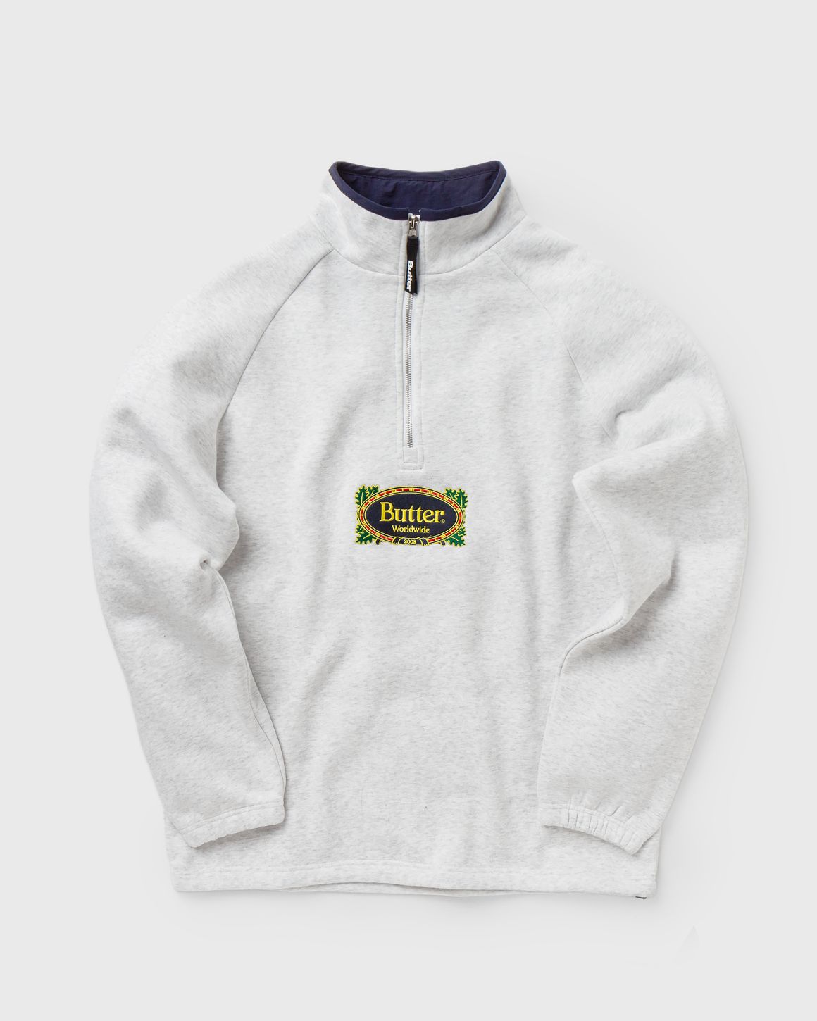 Butter Goods CREST 1/4 ZIP PULLOVER Grey | BSTN Store