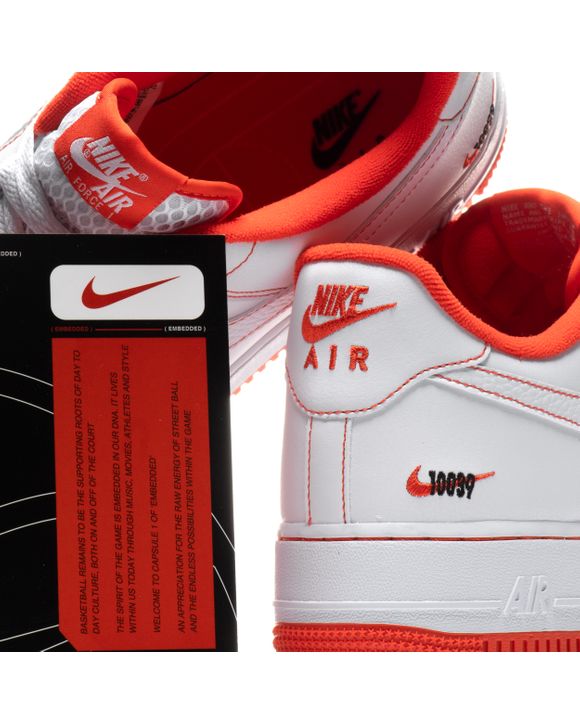 靴 Nike Air Force 1 '07 LV8 EMB Rucker Park NEW Nike Air Force 1 Low Rucker Park White/Orange Men's Size