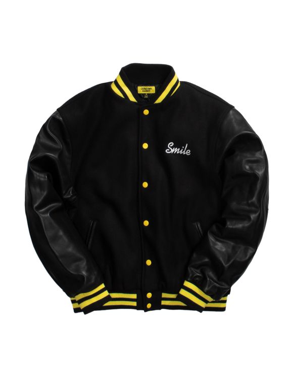 BSTN Brand Schott x BSTN Brand Thank You, Basketball Varsity Jacket Men College Jackets black|multi in Size:XL