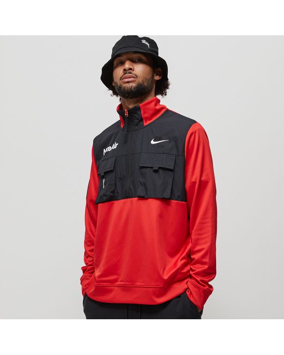 Nike air half 2025 zip jacket red