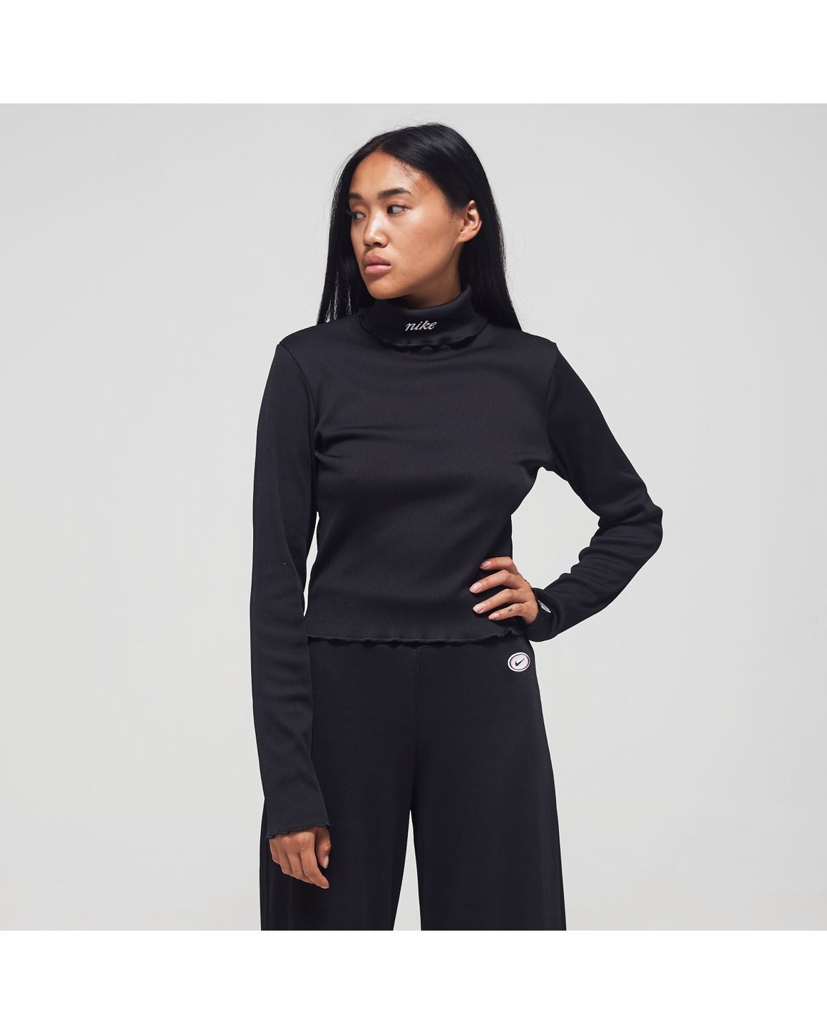 Nike Wmns Nsw Phnx Flc Ft Qz L/S Crop Top X／NIKE ナイキ