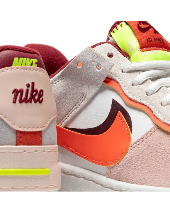 Nike Women's Air Force 1 Shadow Team Red/Volt-Orange - CU8591-600