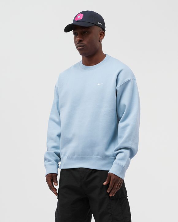 Nike NRG SOLO SWOOSH FLEECE CREWNECK Blue - PYCHBL/WHITE