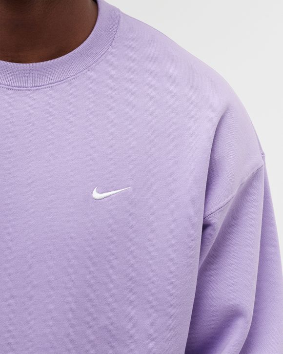 Nike NikeLab Fleece Crew SWEATSHIRT Purple URBAN LILAC WHITE