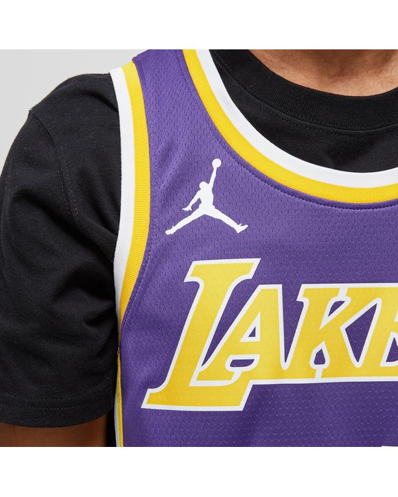 LA Lakers LeBron James Swoosh Statement Edition Swingman Jersey 48 L Nike